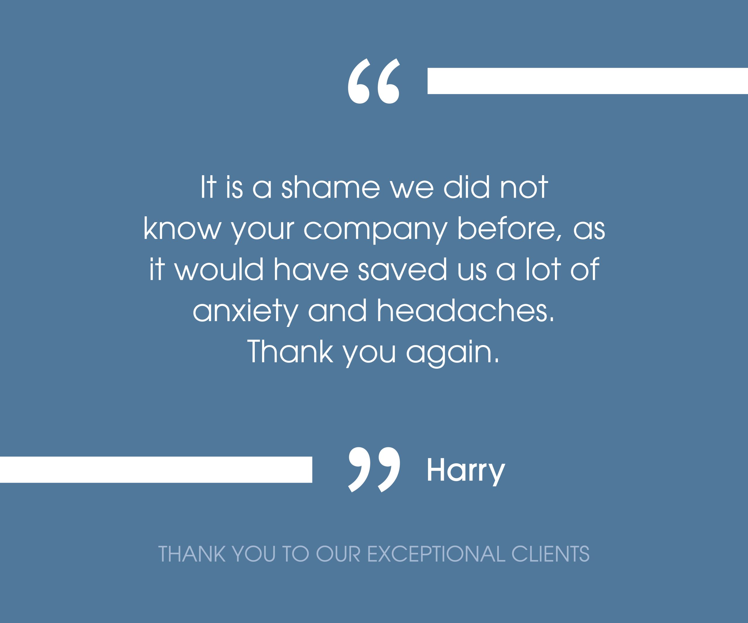 Testimonial from Harry to Davari Tripidakis Law Group
