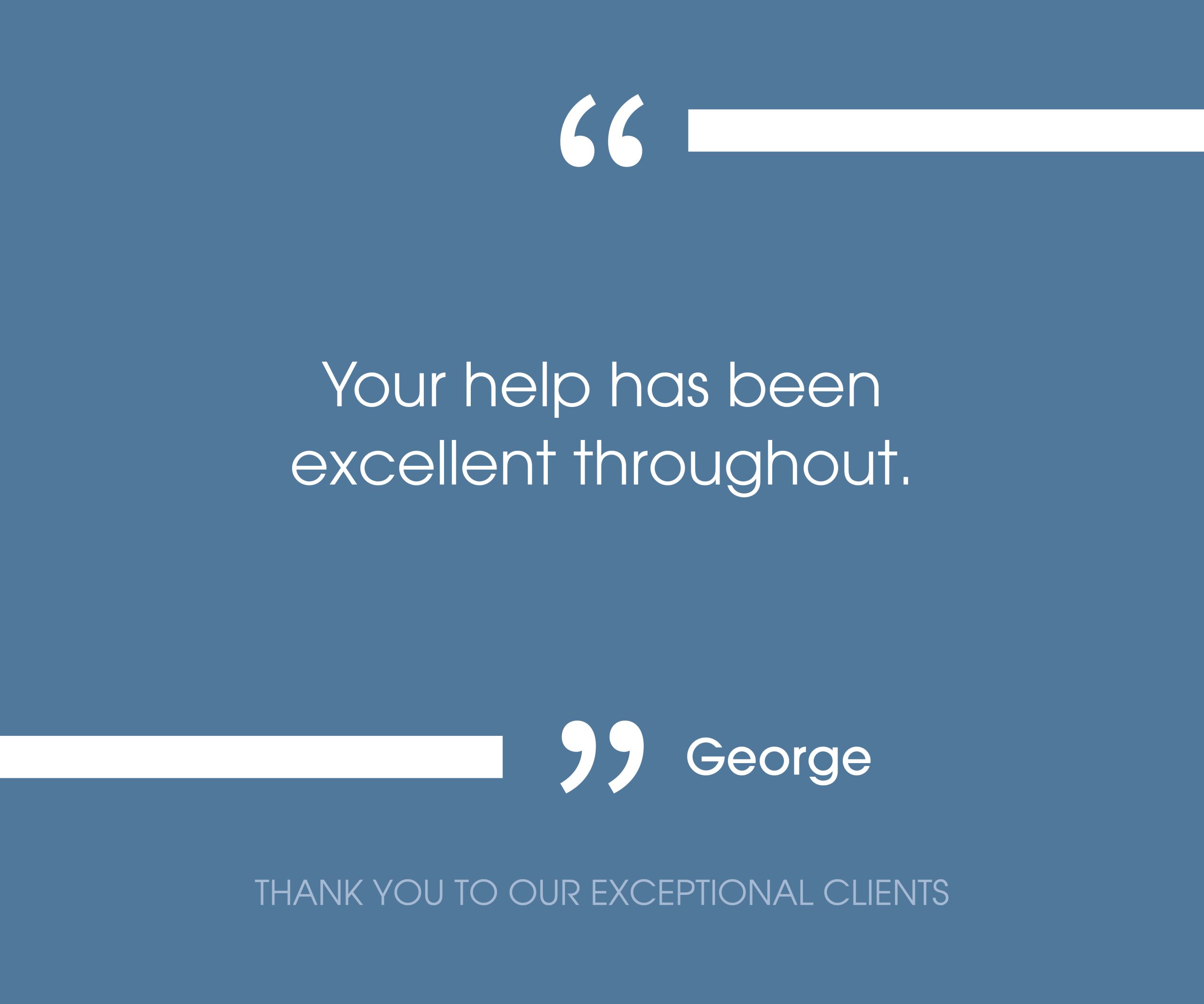 Testimonial from George to Davari Tripidakis Law Group